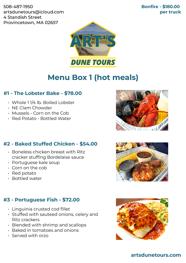 Bonfire Menu